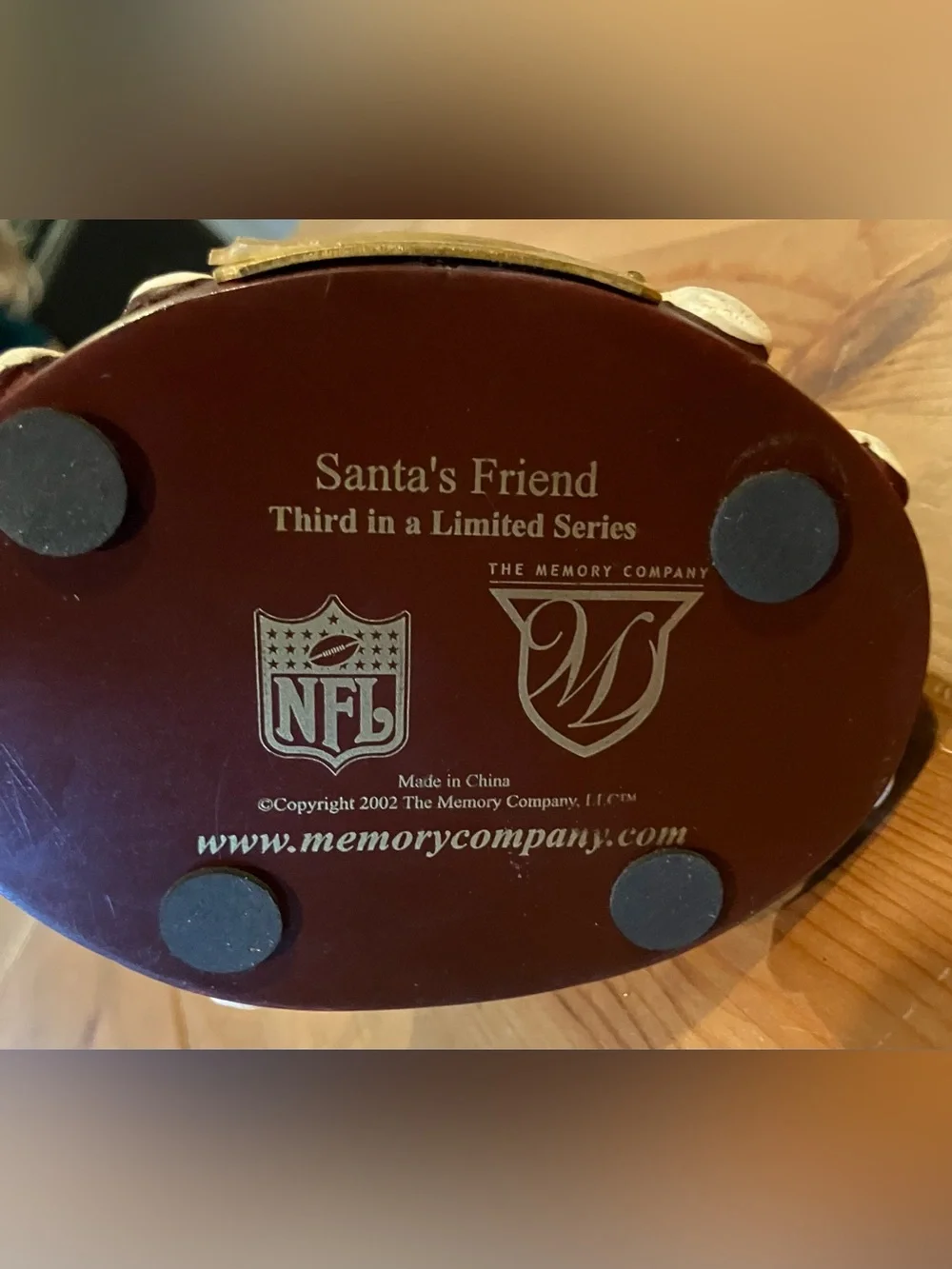 GUC The Memory Company 2002 New York Giants Santa’s Friend 3rd of Limited Series
